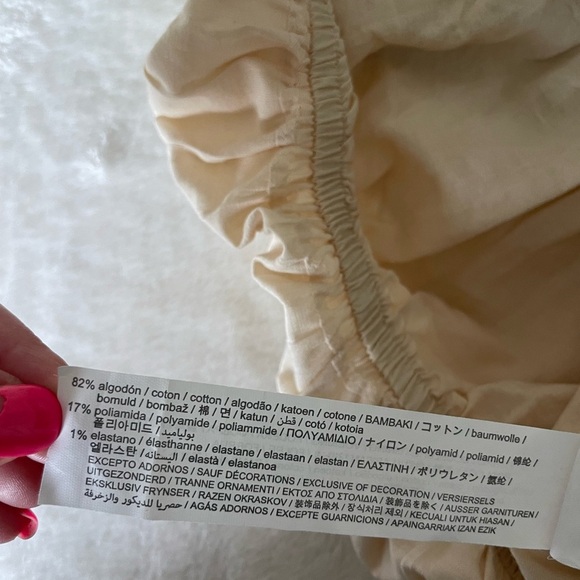 Zara Cream Bubble Tank Top with Striped Straps - Picture 8 of 8